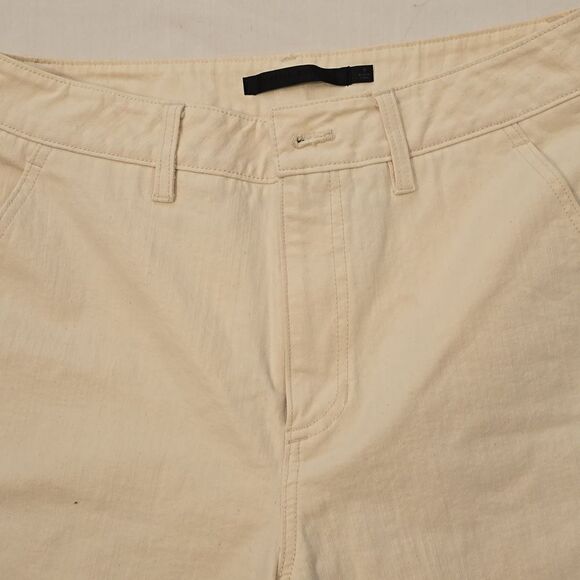 - Jenni Kayne 4 High Rise Wide Leg Jeans In Natural Neutral Minimalist Crop - Picture 2 of 8